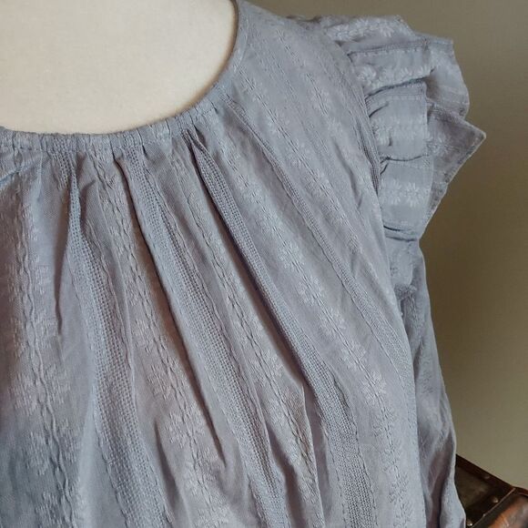 Universal Thread Blouse Sz M Double Ruffle - Picture 5 of 12